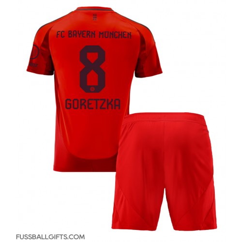 Bayern Munich Leon Goretzka #8 Fußballbekleidung Heimtrikot Kinder 2024-25 Kurzarm (+ kurze hosen)